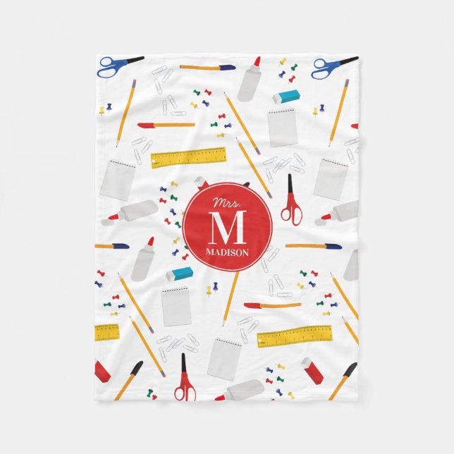 Couverture Polaire Bureau scolaire et artisanat Fournitures Motif Mon (Devant)