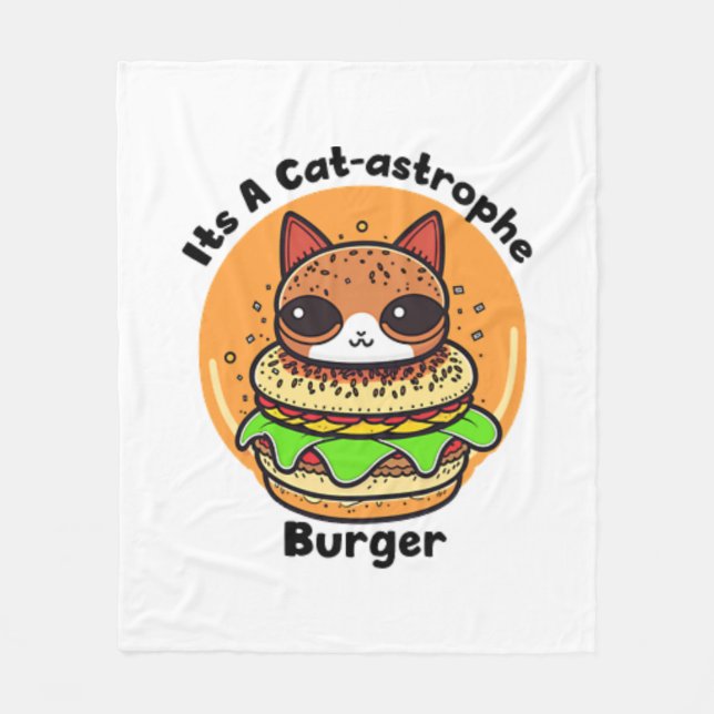 Couverture Polaire Burger de chat 1 (Devant)