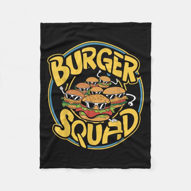 Couverture Polaire Burger Squad Funny Cheeseburger Lover Food Hamburg (Devant)