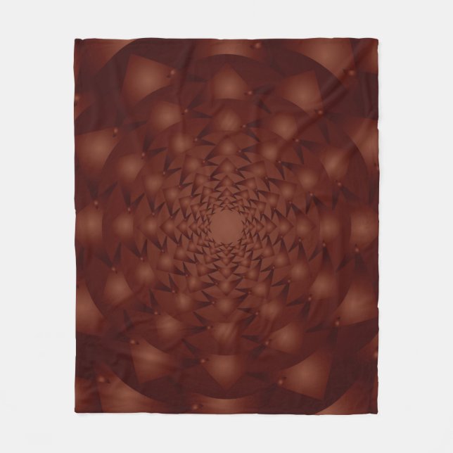 Couverture Polaire Burgundy abstract pattern. Traditional ornaments.  (Devant)