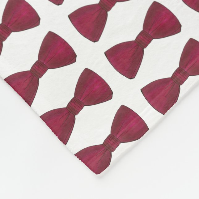 Couverture Polaire Burgundy Bowtie Mariage Groom Bachelor Party (Coin)