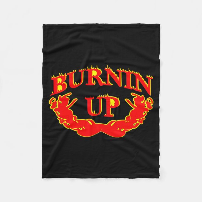 Couverture Polaire Burnin Up Flames Vintage  (Devant)