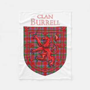 Couverture Polaire Burrell Tartan Scottish Plaid Lion Rampant
