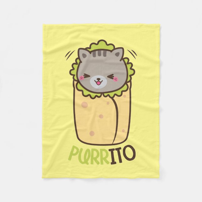 Couverture Polaire Burrito de Purrito Kitty (Devant)