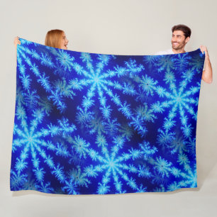 Couverture Polaire Burst d'étoiles bleu Mandelbrot Fractale Psychédél
