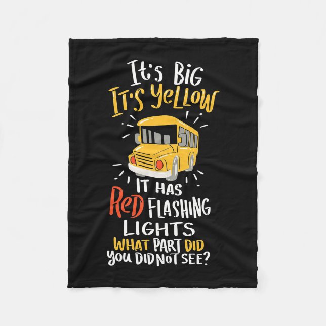 Couverture Polaire Bus Scolaire Il Est Grand Et Jaune (Devant)