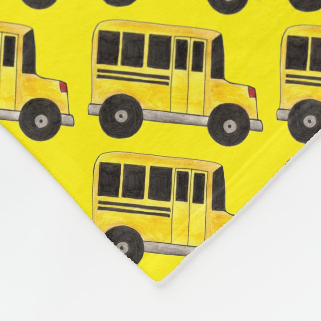 Couverture Polaire Bus scolaire Jaune Bus Conducteur Enseignement (Coin)