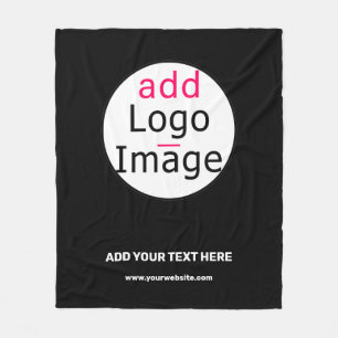 Couverture Polaire Business Chic Personnalisable noir blanc minimal