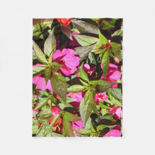 Couverture Polaire Busy Lizzie Rose et Vert