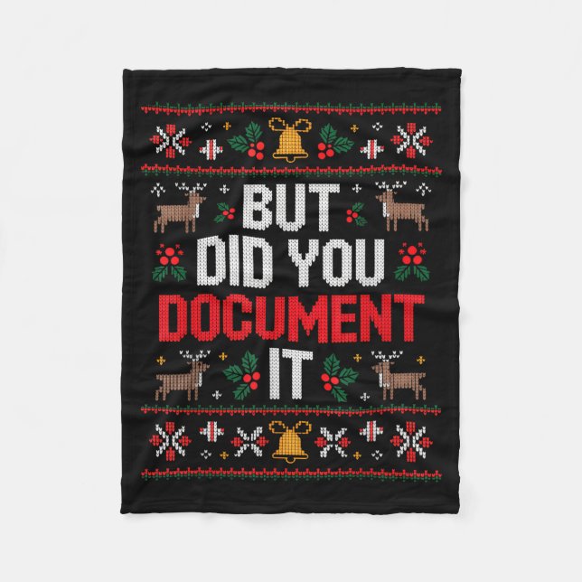 Couverture Polaire But Did You Doent It Funny Office Christmas Ugly  (Devant)