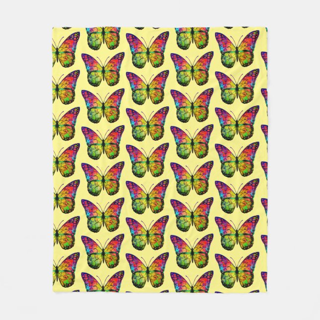 COUVERTURE POLAIRE BUTTERFLY ABSTRAIT (Devant)