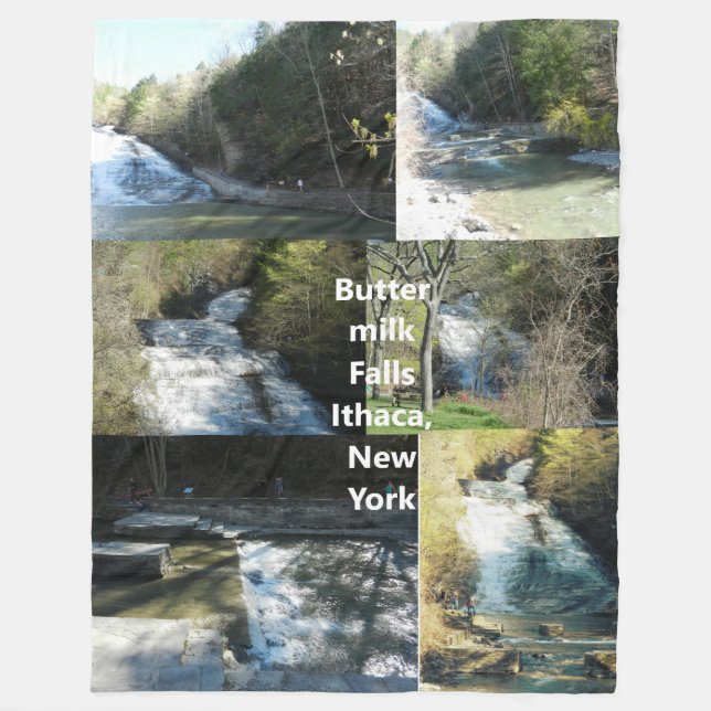 Couverture Polaire BUTTERMILK FALLS ITHACA NEW YORK jeté (Devant)