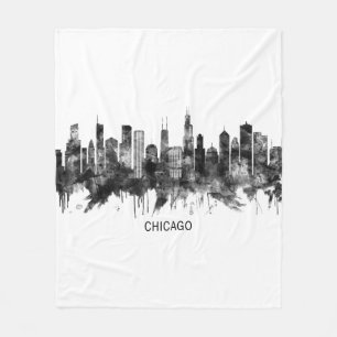 Couverture Polaire BW de Chicago Illinois Skyline