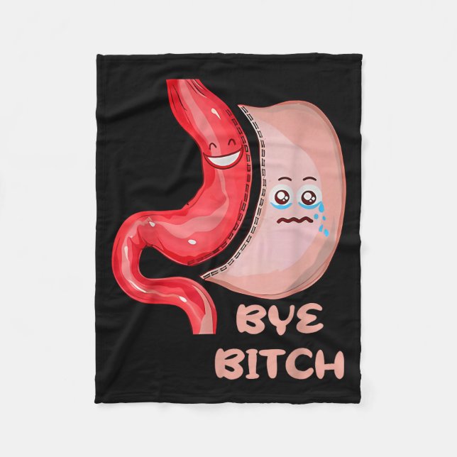 Couverture Polaire Bye Funny Gastric Sleeve Surgery Stomach  (Devant)