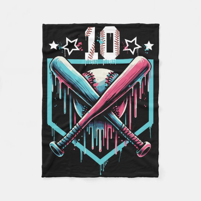 Couverture Polaire Bysebyll Drip 10e anniversaire garçons numéro 10 j (Devant)