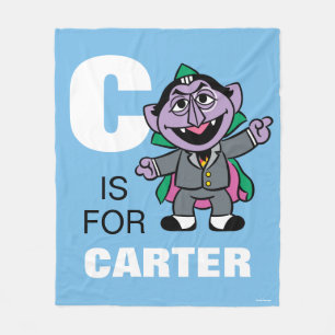 Couverture Polaire C est pour Count von Count Ajouter Votre Nom
