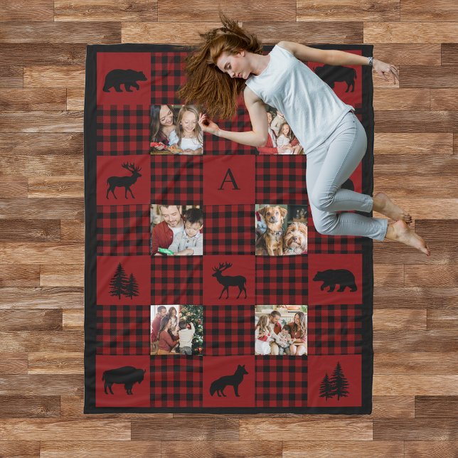 Couverture Polaire Cabane rustique confortable plaid rouge 6 Photo Mo (Créateur téléchargé)