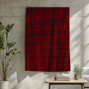 Couverture Polaire Cabine rustique Blanche rouge noir bison plaqué lo
