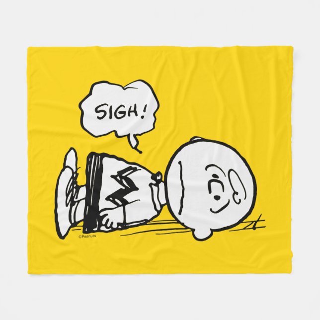 Couverture Polaire cacahuètes | Charlie Brown est en panne (Devant (Horizontal))