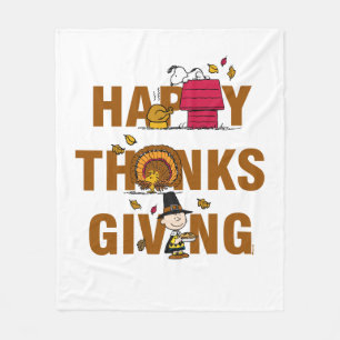 Couverture Polaire cacahuètes Combo Bon thanksgiving