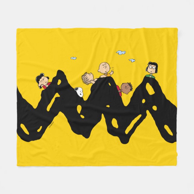 Couverture Polaire cacahuètes | La Bande sur le Zig Zag (Devant (Horizontal))