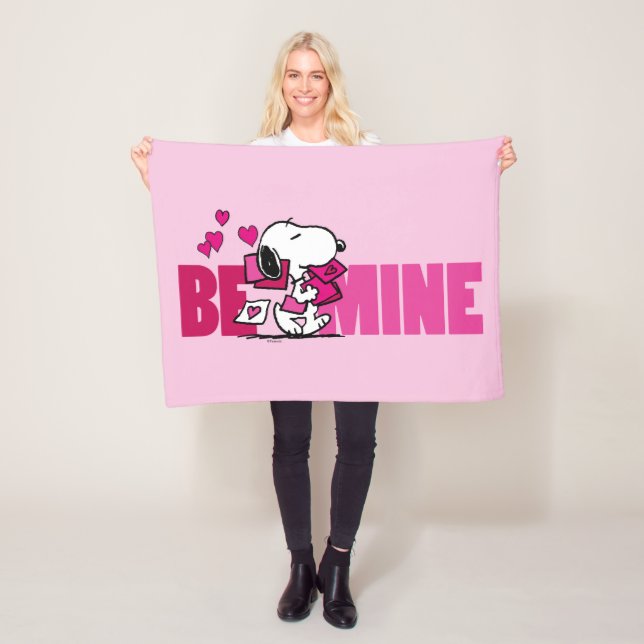 Couverture Polaire cacahuètes | Saint Valentin | Snoopy Be Mine (En situation)