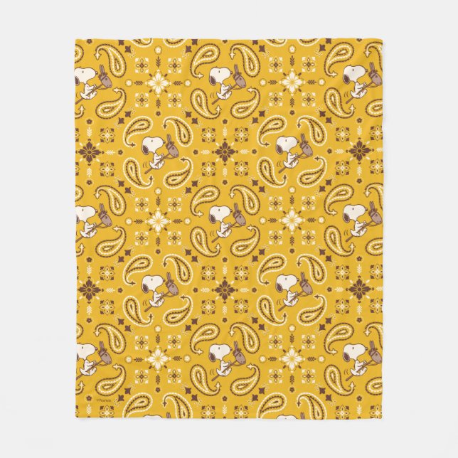 Couverture Polaire cacahuètes | Snoopy Bandana Cowboy (Devant)