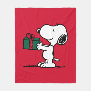 Couverture Polaire cacahuètes   Snoopy Christmas Gift Giver