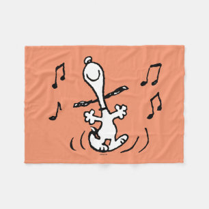Couverture Polaire cacahuètes   Snoopy Dancing