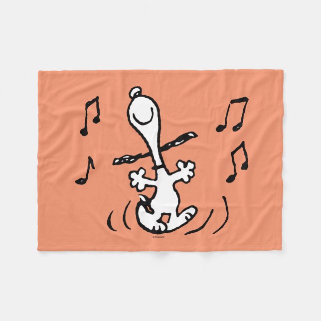 Couverture Polaire cacahuètes | Snoopy Dancing (Devant (Horizontal))