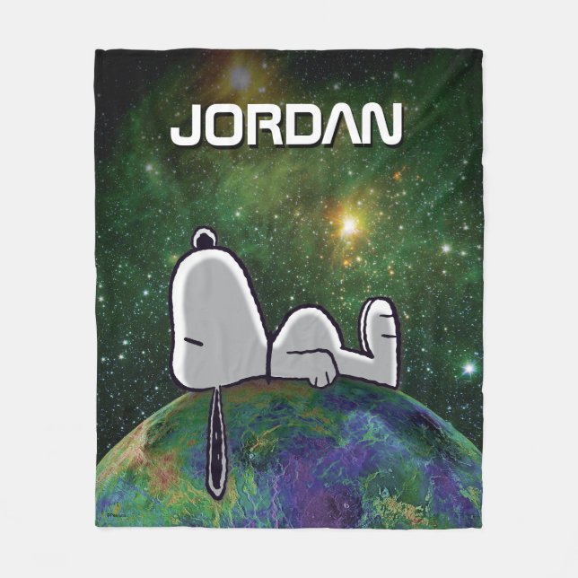 Couverture Polaire cacahuètes | Snoopy Espacé (Devant)