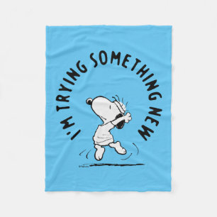 Couverture Polaire cacahuètes   Snoopy Essayer Quelque Chose De Nouve
