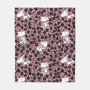 Couverture Polaire cacahuètes   Snoopy Flower Vine Motif