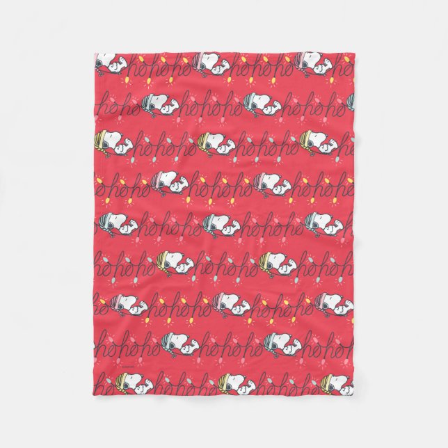 Couverture Polaire cacahuètes | Snoopy Holiday Ho Ho Ho Holiday (Devant)
