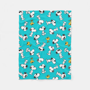Couverture Polaire cacahuètes   Snoopy & Lunettes de soleil Motif