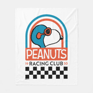 Couverture Polaire cacahuètes   Snoopy Racing Club