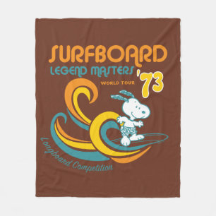 Couverture Polaire cacahuètes   Snoopy Surboard Longboard Competition