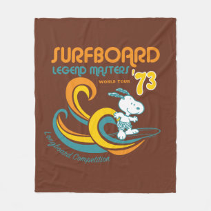 Couverture Polaire cacahuètes Snoopy Surboard Longboard Competition