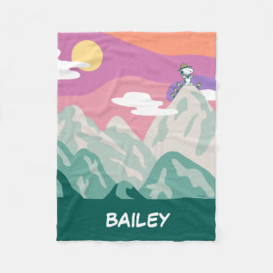 Couverture Polaire cacahuètes Snoopy & Troop Randonnée la montagne