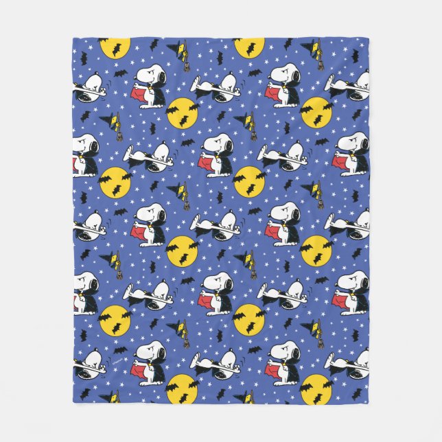 Couverture Polaire cacahuètes | Snoopy Vampire Motif (Devant)