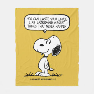 Couverture Polaire cacahuètes Snoopy Vous ne pouvez pas regarder to