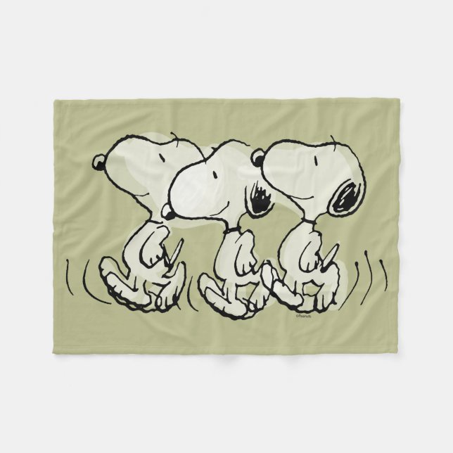 Couverture Polaire cacahuètes | Snoopy Walking Tall (Devant (Horizontal))