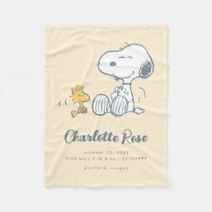 Couverture Polaire cacahuètes Snoopy & Woodstock Baby