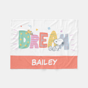 Couverture Polaire cacahuètes Snoopy & Woodstock Dream