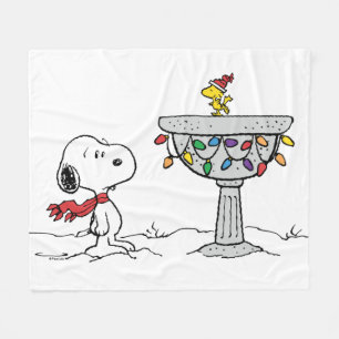 Couverture Polaire cacahuètes   Snoopy & Woodstock Froid Birdbath