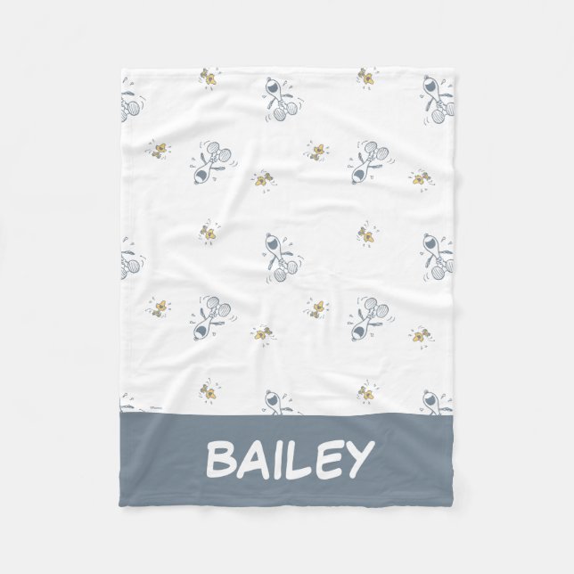 Couverture Polaire cacahuètes | Snoopy & Woodstock Laughing Motif (Devant)