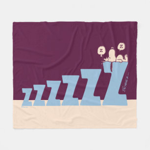 Couverture Polaire cacahuètes   Snoopy & Woodstock Nap