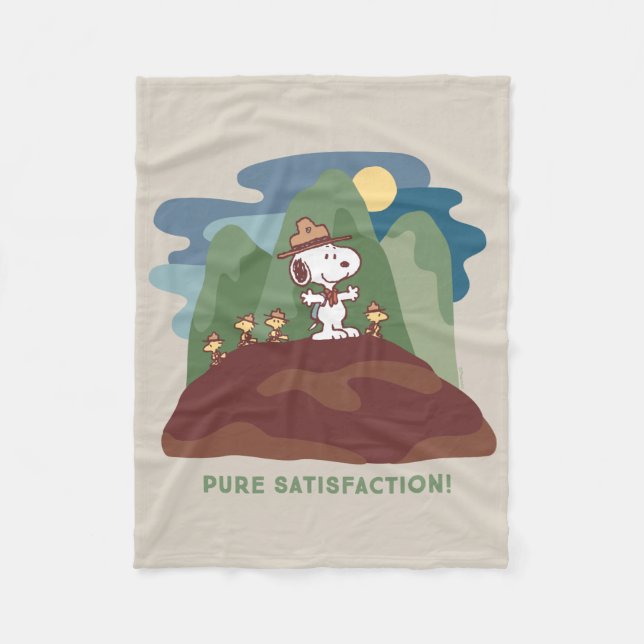 Couverture Polaire cacahuètes | Snoopy & Woodstock Satisfaction pure (Devant)