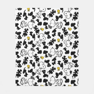 Couverture Polaire cacahuètes   Snoopy & Woodstock Shadow Motif