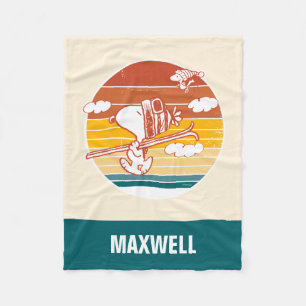 Couverture Polaire cacahuètes   Snoopy & Woodstock Ski Trip